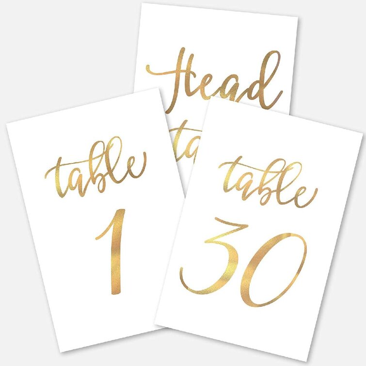 1-50 Cards Wedding Paper Table Numbers Aniversary Event Restaurants Catering 