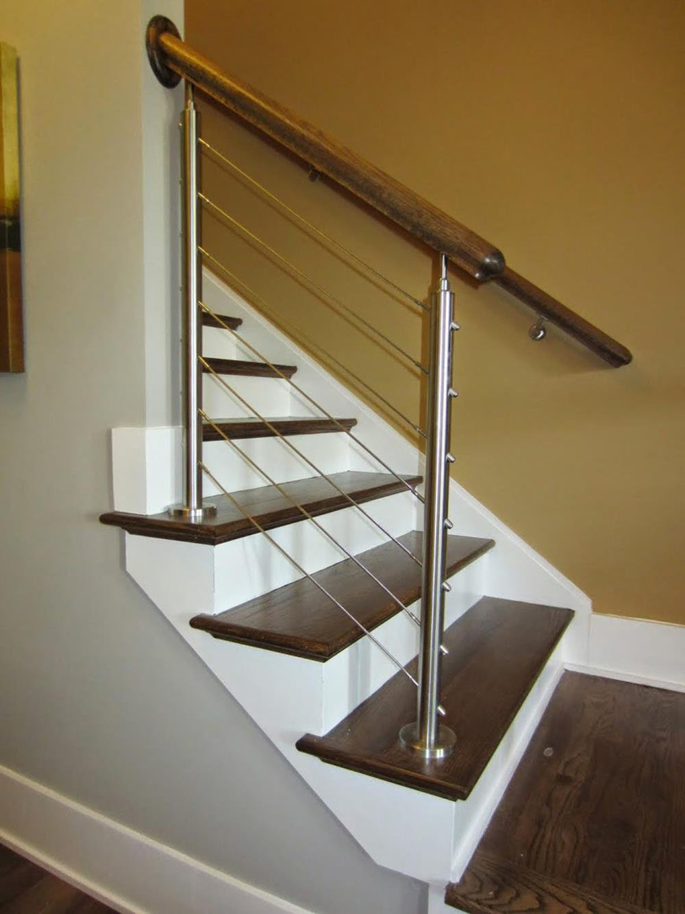 Wood Handrail Staircase Beech Banister with Stair Railing Holder Kits Home Decor