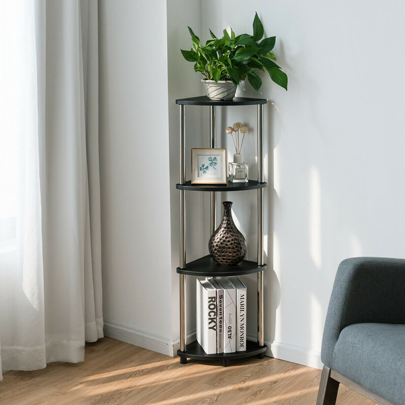 Ebern Designs Reuland 44 H X 11 5 W 4 Tier Corner Living Room