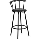 Eberhard Crown Back Metal 30'' Swivel Bar Stool by Ebern Designs