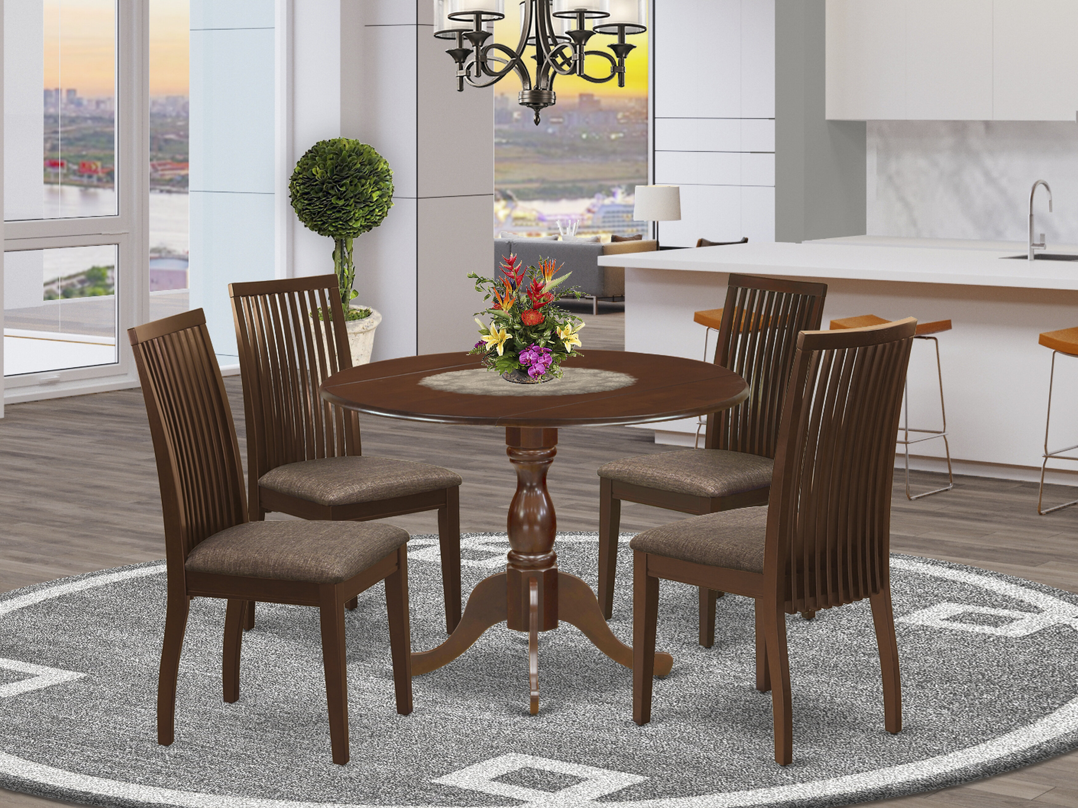 lystra dining set with 2 benches