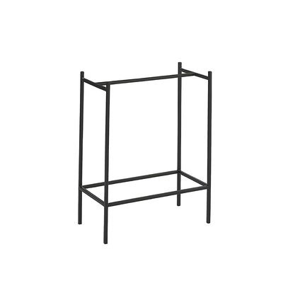 Everly Quinn Daum 27" Console Table  Color: Black, Tabletop Color: Gray
