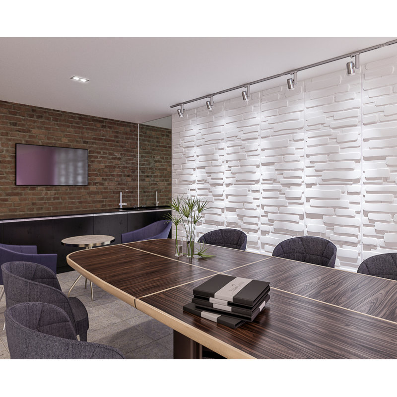 Wrought Studio Longbridge 24 X 24 Fiber Wall Panelling In White