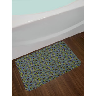 Rugs With Circle Patterns Wayfair Circles Pattern With Persian Folklore Inspired Teardrop Motifs Oriental Design Bath Rug