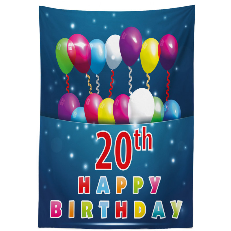 East Urban Home Sweet 20th Birthday Party With Colorful Balloons