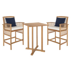 World Menagerie Kirsta 3 Piece Bar Height Dining Set With Cushions Reviews