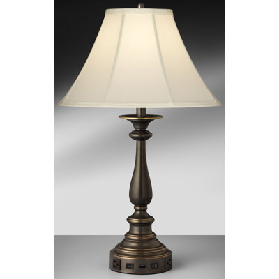 Traditional Madison Bronze 29\" Madison Bronze Table Lamp with USB and Outlet INCOMPLETE 