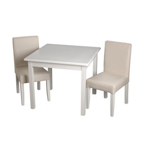 Children's 3 Piece Square Table and Chair Set