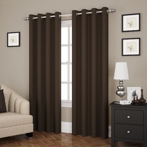 Pheobe Solid Semi-Sheer Grommet Single Curtain Panel