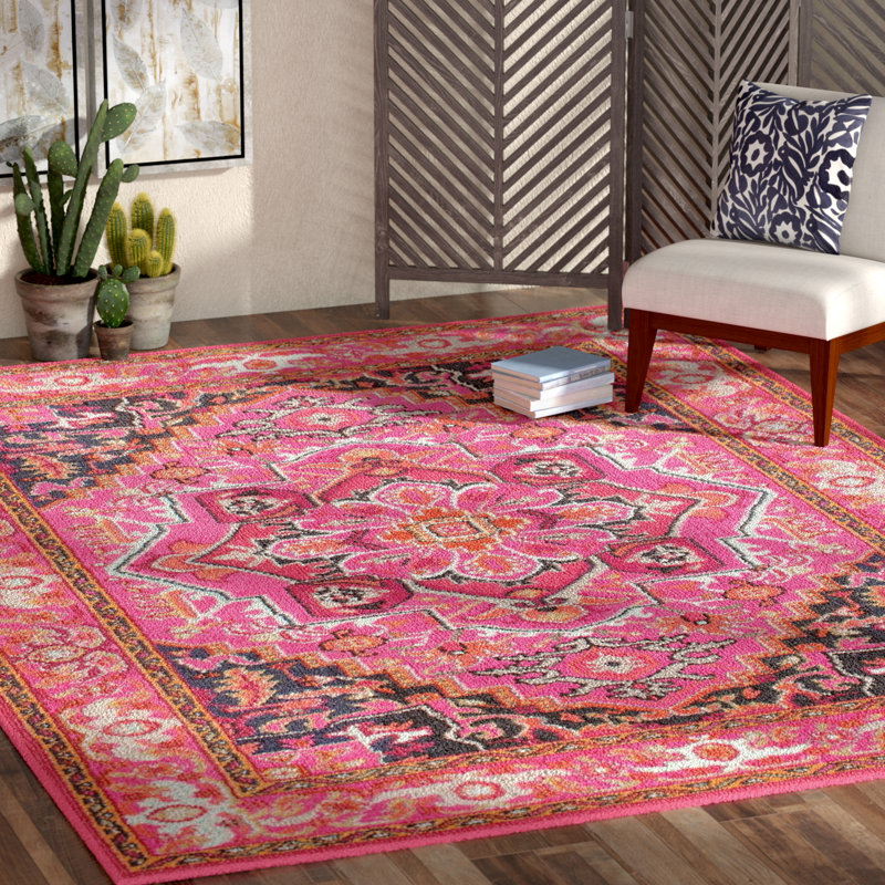 Mistana Clarke Pink Area Rug Reviews Wayfair Clarke Pink Area Rug