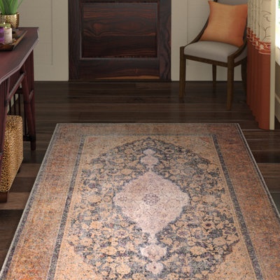 Mya Oriental Black/Brown Area Rug