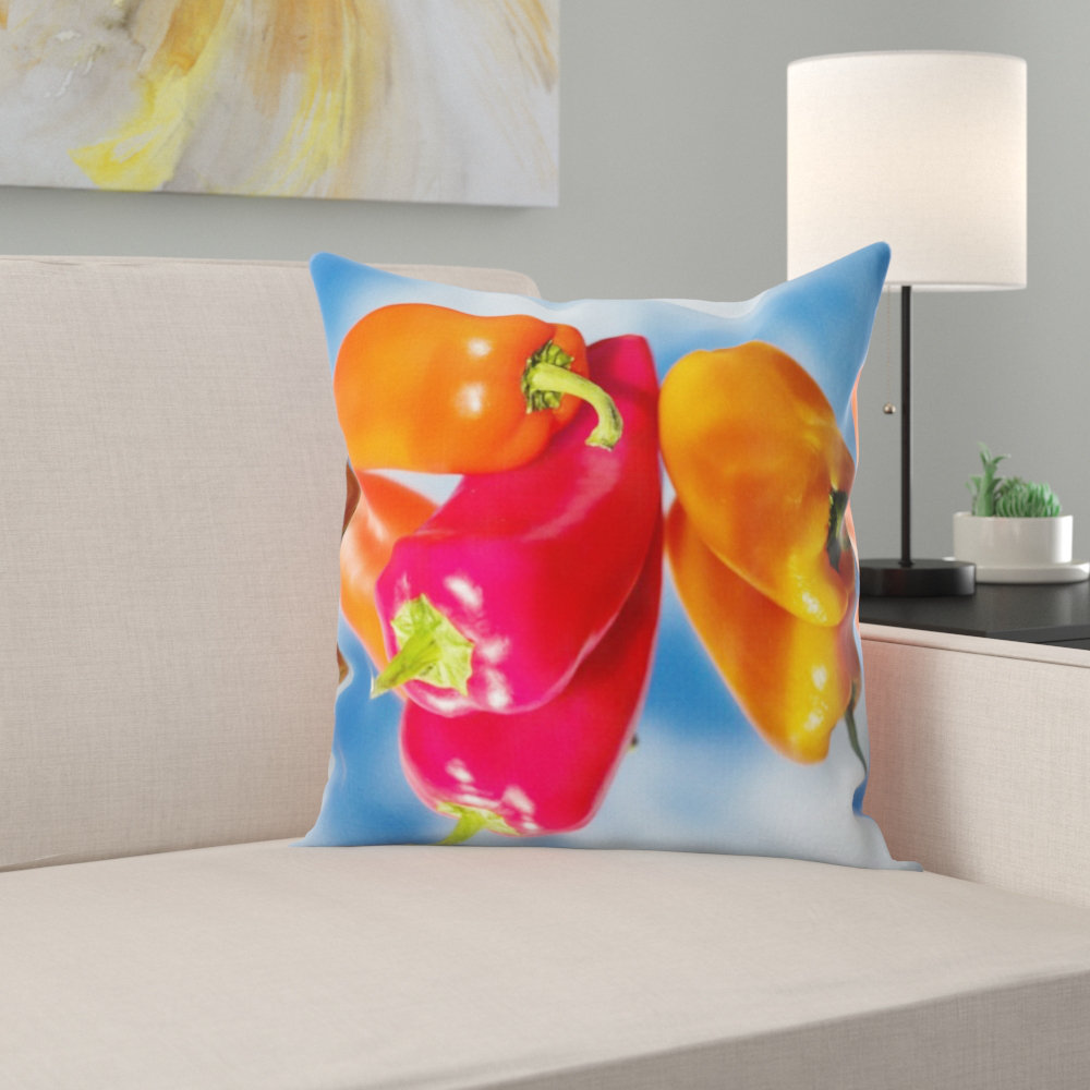 paprika colored throw pillows