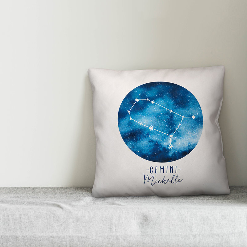 Dulin Zodiac Sign Astrological Constellation Personalized Throw Pillow