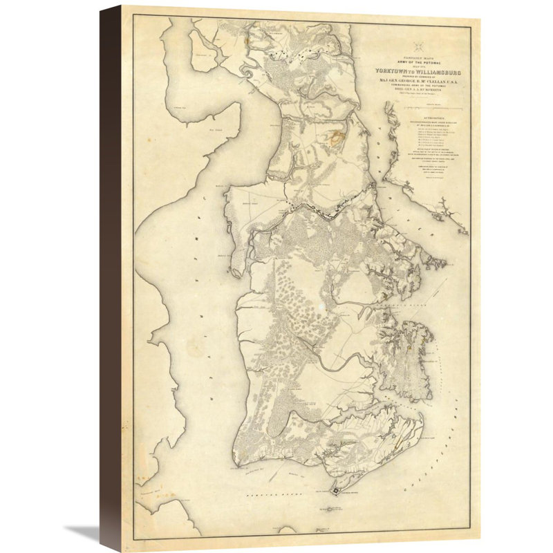 Global Gallery Civil War Yorktown To Williamsburg 1862 By Henry L Abbot Graphic Art On Wrapped Canvas Wayfair