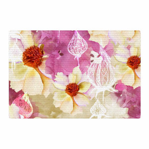 Liz Perez Sweet Florist Cream/Pink Area Rug