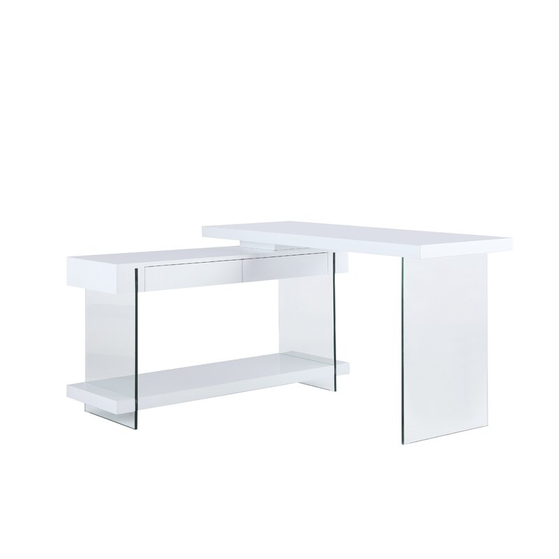 Hizer Glass Credenza Desk Reviews Allmodern