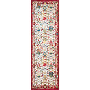 Napa Dark Red/Burnt Orange Floral Area Rug