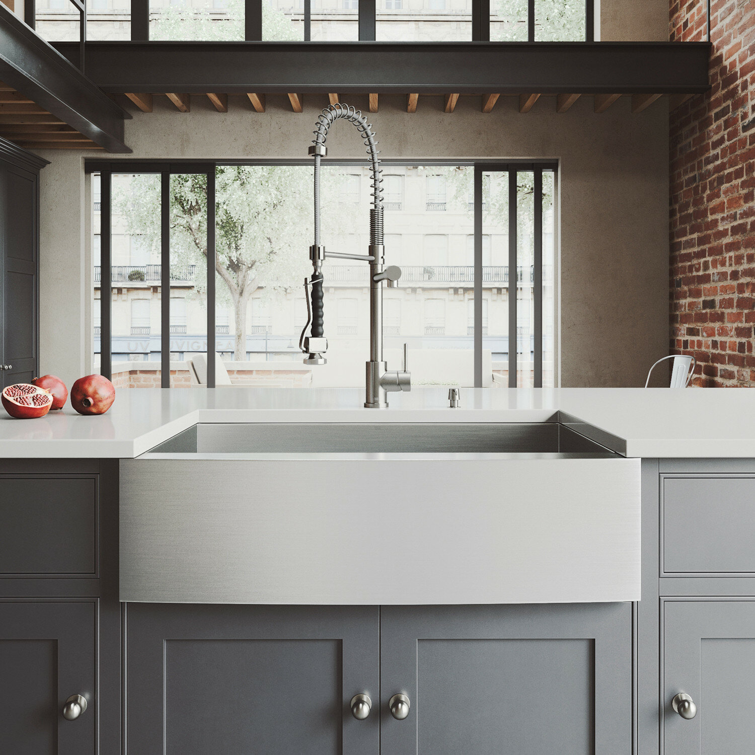 Vigo Camden 33 L X 22 W Farmhouse Kitchen Sink With Faucet Reviews Wayfair