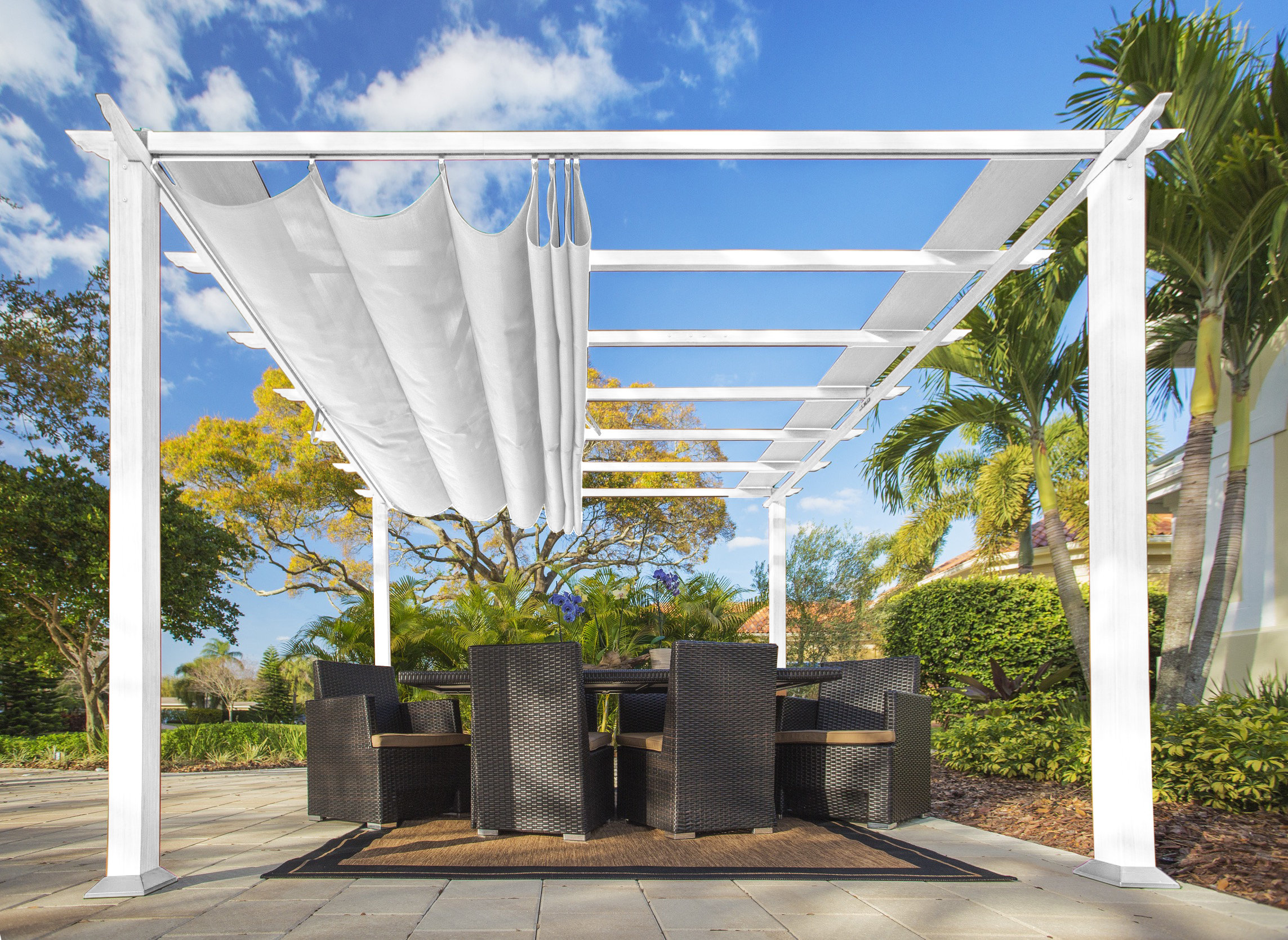 Paragon Outdoor Aspen 11 5 Ft W X D Aluminum Pergola Wayfair