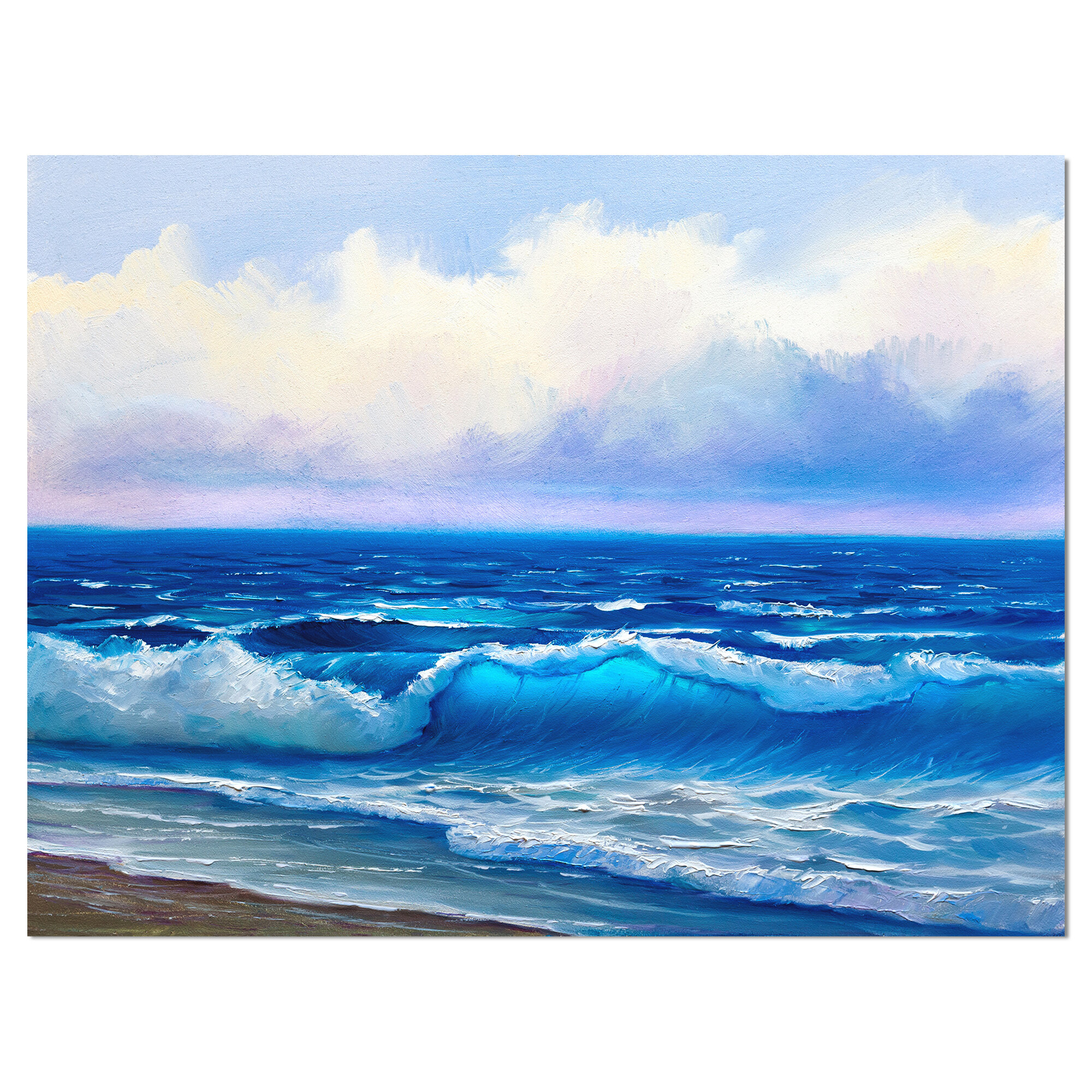 East Urban Home Seascape Wrapped Canvas Print Wayfair