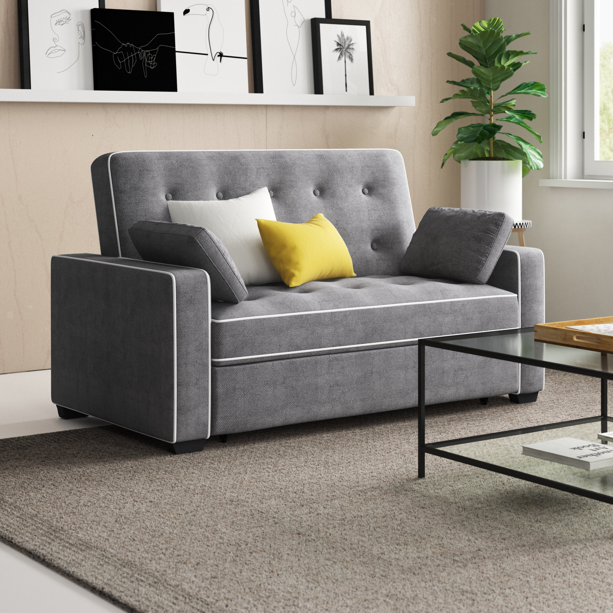 Zipcode Design Evan Convertible Sleeper Reviews Wayfair Zipcode Design Evan Convertible Sleeper