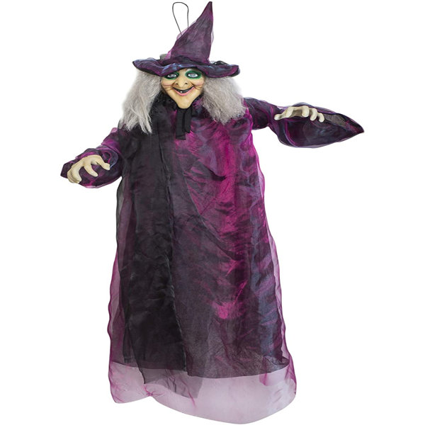 She Glows Witch Halloween Ornament Hand Painted