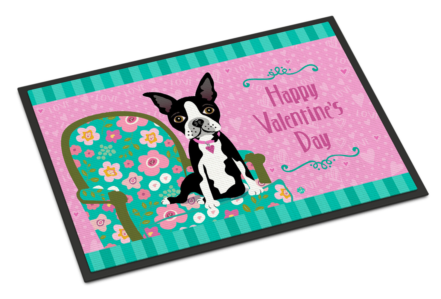 Caroline's Treasures SS4884JMAT Boston Terrier Wipe Your Paws Indoor or Outdoor Mat 24x36 24H X 36W Multicolor 