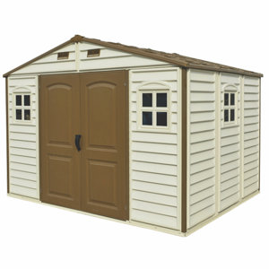 Woodbridge Plus 10 ft. 8 in. W x 8 ft. 1 in. D Plastic Storage Shed