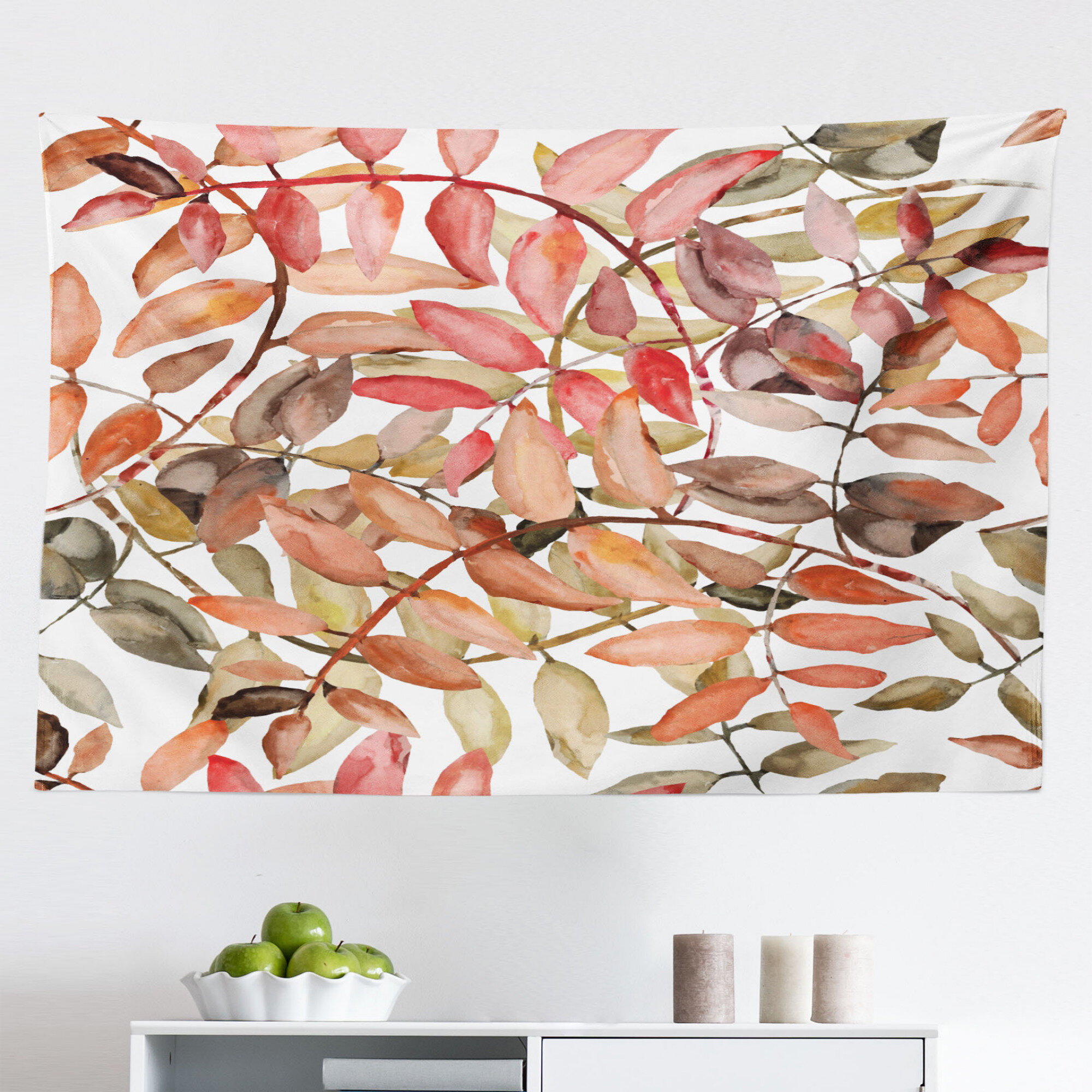Coral Tapestry Wall Hanging Art Bedroom Dorm 2 Sizes Available Ambesonne