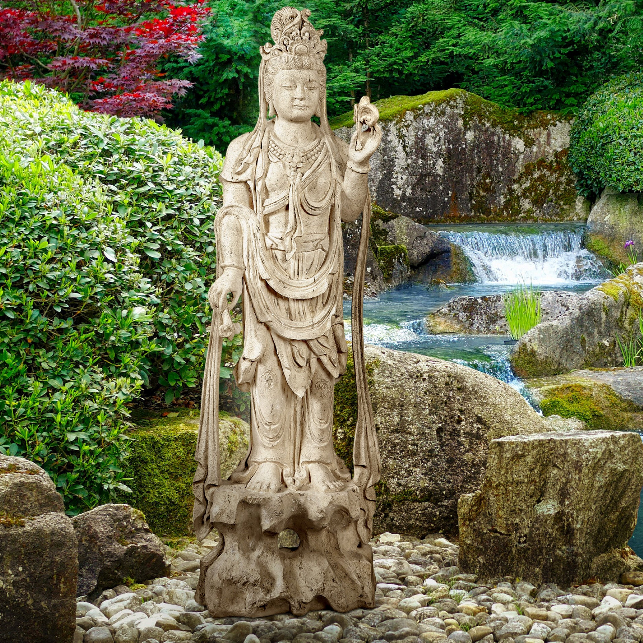 Design Toscano Standing Goddess Guan Yin Garden Statue Wayfair