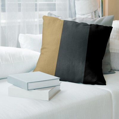 Arizona Hockey Striped Throw Pillow Cover East Urban Home Color: Dark Khaki/Dim Gray/Black, Size: 20 x 20, City: Las Vegas