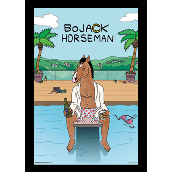 Frame Usa Bojack Horseman Pool Framed Graphic Art Print Poster