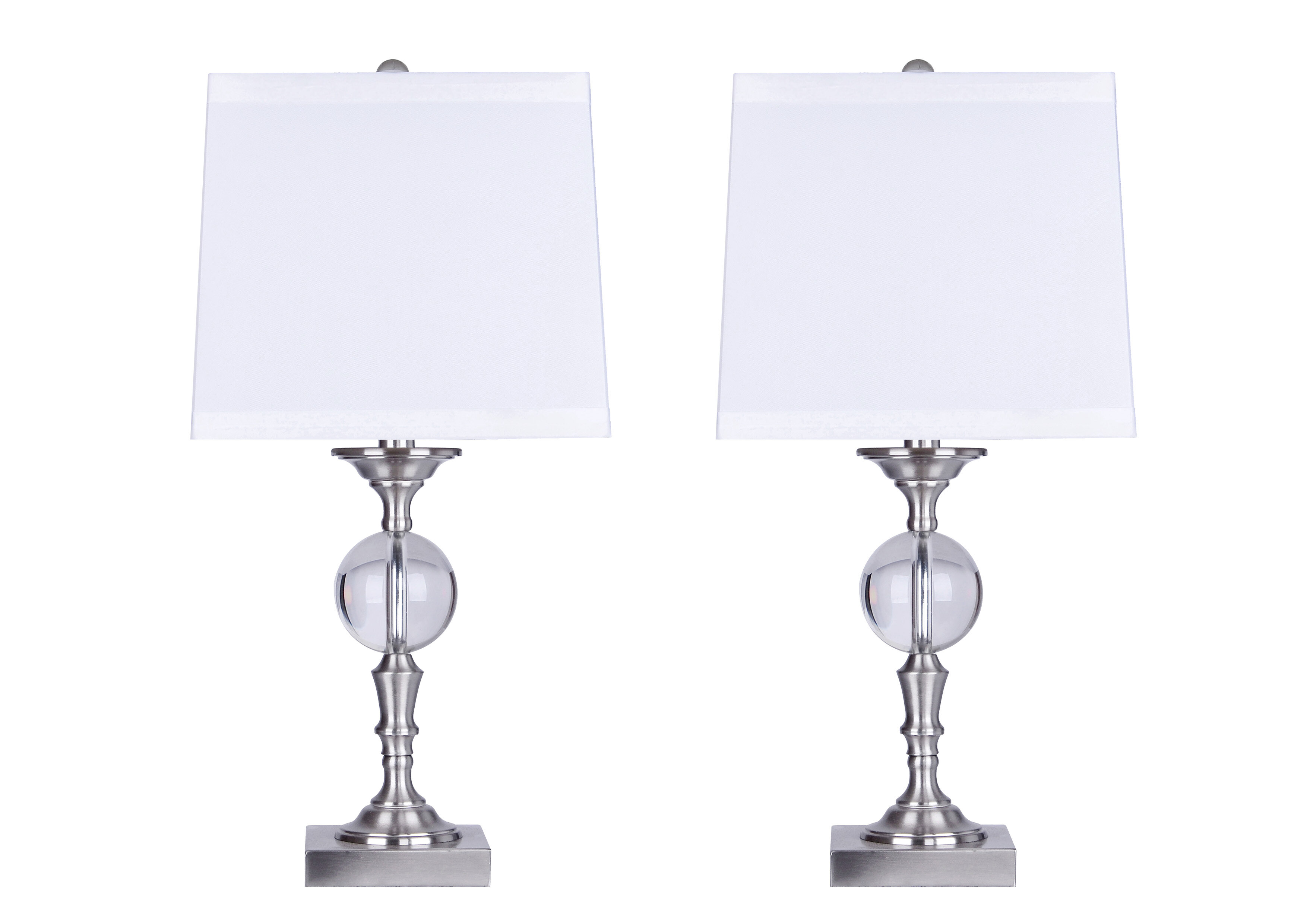 Rosdorf Park Saunderstown 23 Brushed Nickel Table Lamp Set Reviews Wayfair