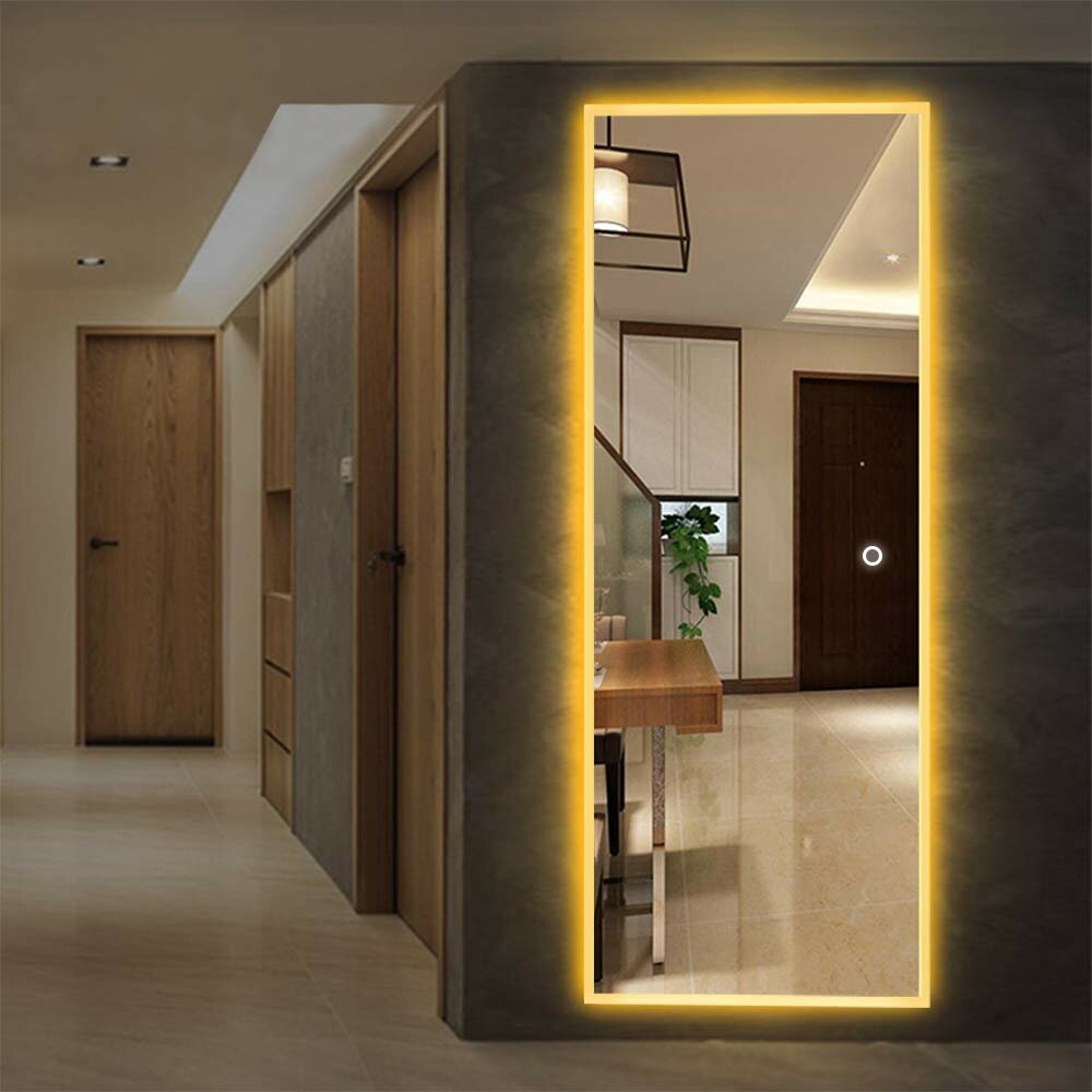 Molloy Led Dimmable Frameless Lighted Full Length Mirror