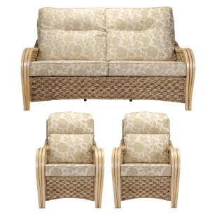 3 Seater Sofa And 2 Chairs Wayfair Co Uk Alvey 3 Piece Conservatory Sofa Set