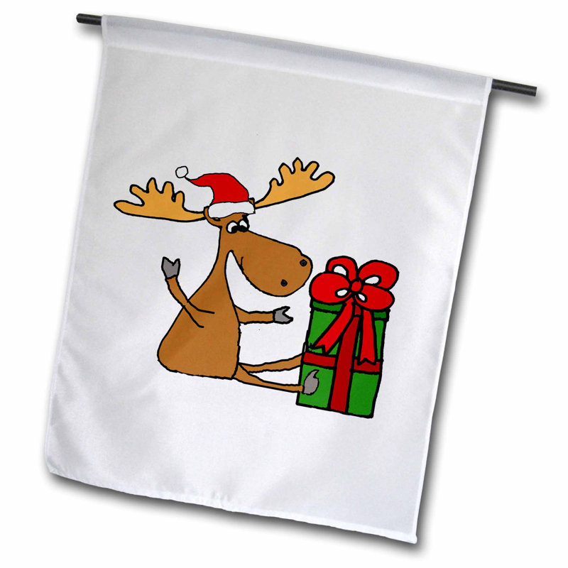 3drose Funny Charming Moose With Christmas Gift Cartoon Polyester 27 X 18 In Garden Flag Wayfair Join the 6 people who've already contributed. wayfair