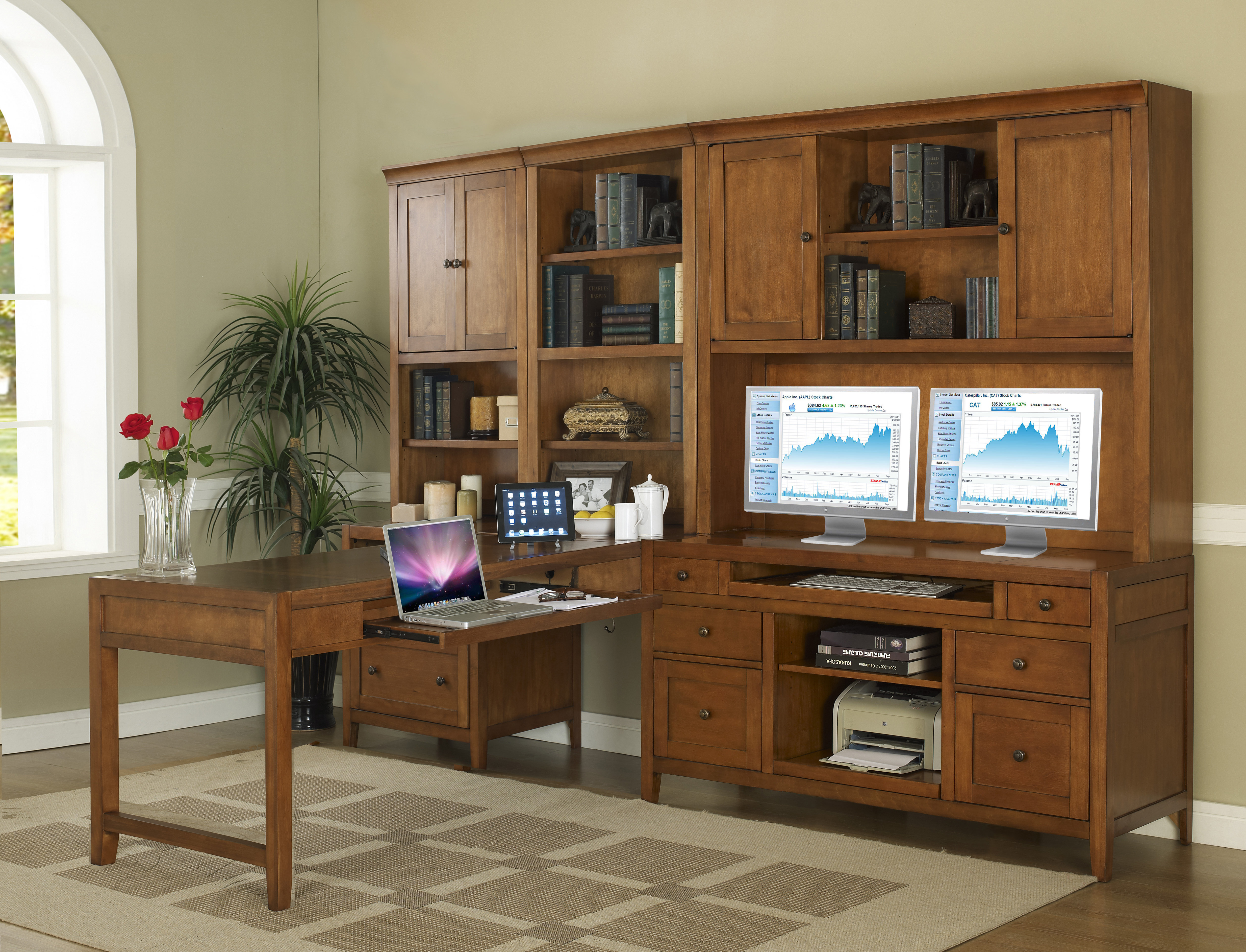 Darby Home Co Mcadoo Executive Desk With Hutch Wayfair