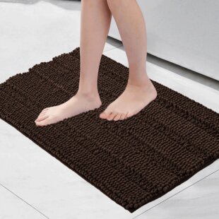 Set of 2 Footprint Bath Floor Mats Rugs in choice of Colours 100% Cotton 