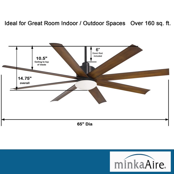 Blade Outdoor LED Standard Ceiling Fan 