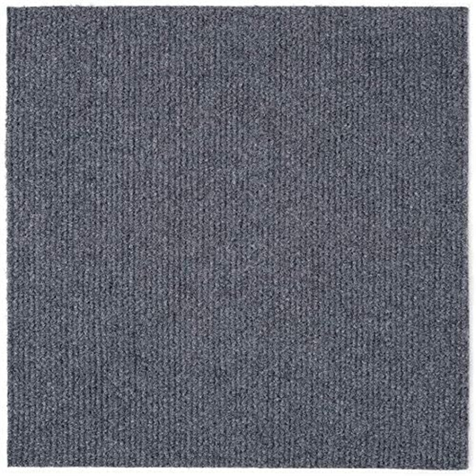 Carpet Tile Floor Mat 12x12'' Squares Peel And Stick Adhesive Outdoor Indoor
