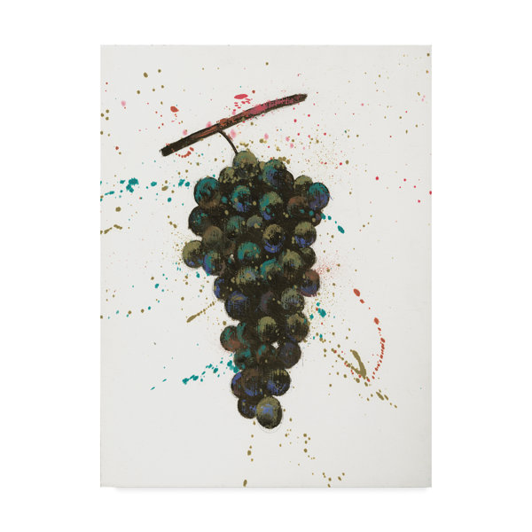 Fleur De Lis Living Wine Splash Grapes Green Acrylic Painting