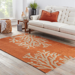 Orange Rugs Styles For Your Home Joss Main Fortson Hooked Orange Indoor Outdoor Area Rug