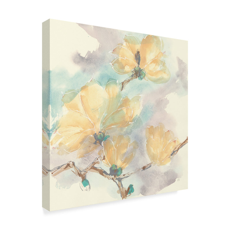 Ophelia Co Magnolias In White Ii Watercolor Painting Print On