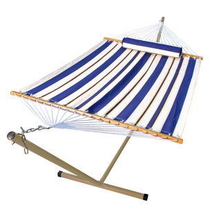Go to store & view more images Beachcrest Home Nathaly 2 Piece Polyester Hammock with Stand Set