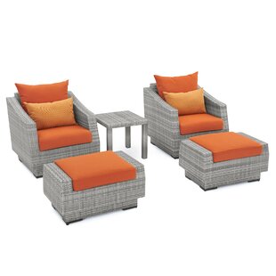 View Castelli 5 Piece Rattan Conversation Set with