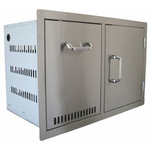 Built in Combo Accessory Propane Tank and Trash Cabinet and Single Door
