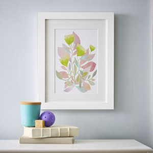 Watercolor Florals Framed Graphic Art Print