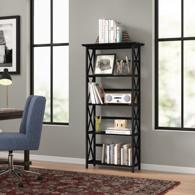 Oktay 63" H x 29.5" W Solid Wood Etagere Bookcase
