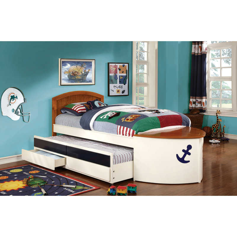 Hokku Designs Twin Mate S Captain S Bed With Trundle And 2