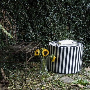 Ayala Striped Outdoor Pouf Ottoman By Zipcode Design